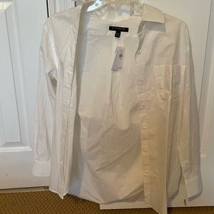 NWT Oversized White Button-Up Overshirt